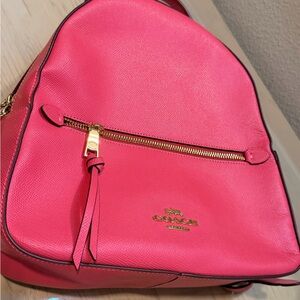 Coach Fuchsia Leather Backpack